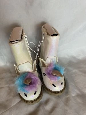 Botas unicornio brillo arco iris Cat & Jack para niña talla 5 forradas de piel sintética Foto 1 de 4