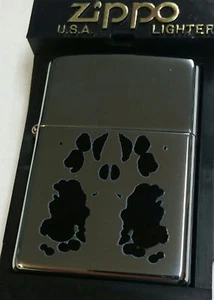 Zippo Lighter Ink Blot Test 2004 RARE DISCONTINUED HP Chrome  - Picture 1 of 12