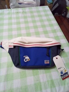 NEW Levi's x Peanuts Go Snoopy Sport Limited Crossbody Sling Bag Fanny Pack Blue - Picture 1 of 4