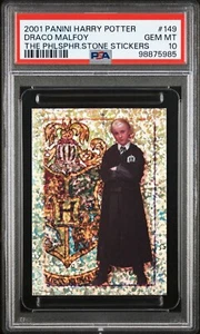 PSA 10 Draco Malfoy #149 Panini Harry Potter Philosopher's Stone 2001 - Picture 1 of 2
