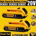 2Pack For Dewalt Dcb201 20V Max Lithium-Ion Compact Battery Dcb203 Replacement