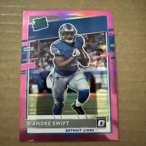 2020 Donruss Optic D'Andre Swift Rated Rookie Pink Holo Prize #159 RC - Eagles!