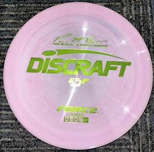 DISCRAFT ESP SWIRLY FORCE 5X PAUL MCBETH DISC GOLF DRIVER PK/GR 173-4G @ LSDISCS - Picture 1 of 1