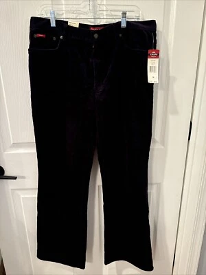 Pantalones para mujer Chaps púrpura 14 suave pana tiro alto pierna recta Garbo $49 Foto 1 de 4
