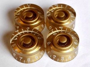 GOLD Volume Tone Speed Control Knob for Gibson Epiphone Guitar Metric Pot - Picture 1 of 5