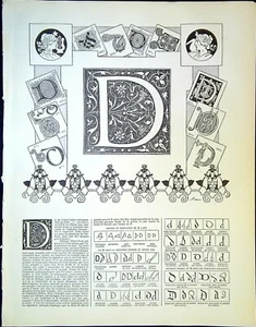 Antike Gravur Presse- - Der Brief - D - Picture 1 of 1
