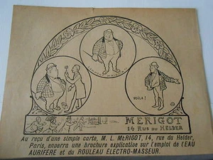 Merigot Rouleau Electro-Masseur Pub image print 1900 - Picture 1 of 1