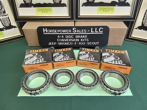 Timken Bearing Set for 4WD 8 Lug 3/4 Ton Dana 44 Chevy/GMC K20, K25 + Jeep J20 - Picture 1 of 5