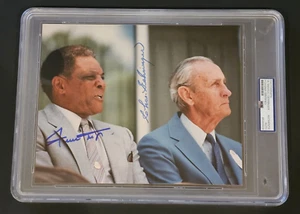 Foto firmata 8x10 WILLIE MAYS & CHARLES GEHRINGER - HALL OF FAME INDUZIONE - PSA - Foto 1 di 6