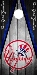 EINZELNE New York Yankees Cornhole Verpackung Skin Spielbrett Aufkleber Vintage Vinyl DT119 - Bild 1 von 1