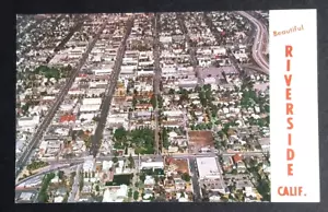 Beautiful Riverside Aerial View Greetings California CA UNP Postcard c1960s - Picture 1 of 2
