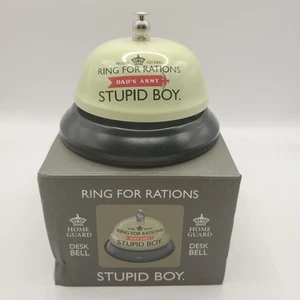 Dad's Army Desk Bell Ring for Rations Stupid Boy Home Guard Boxed Ultra Rare - Bild 1 von 13