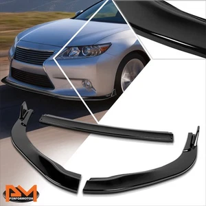 For 16-18 ES300H/ES350 Gloss Black Sport-Style Front Bumper Body Kit Spoiler Lip - Picture 1 of 9