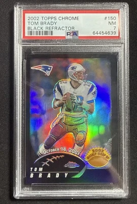 Tom Brady 2002 Topps Chrome Black Refractor #150 /599 PSA 7 📈🔥 - Image 1 of 4