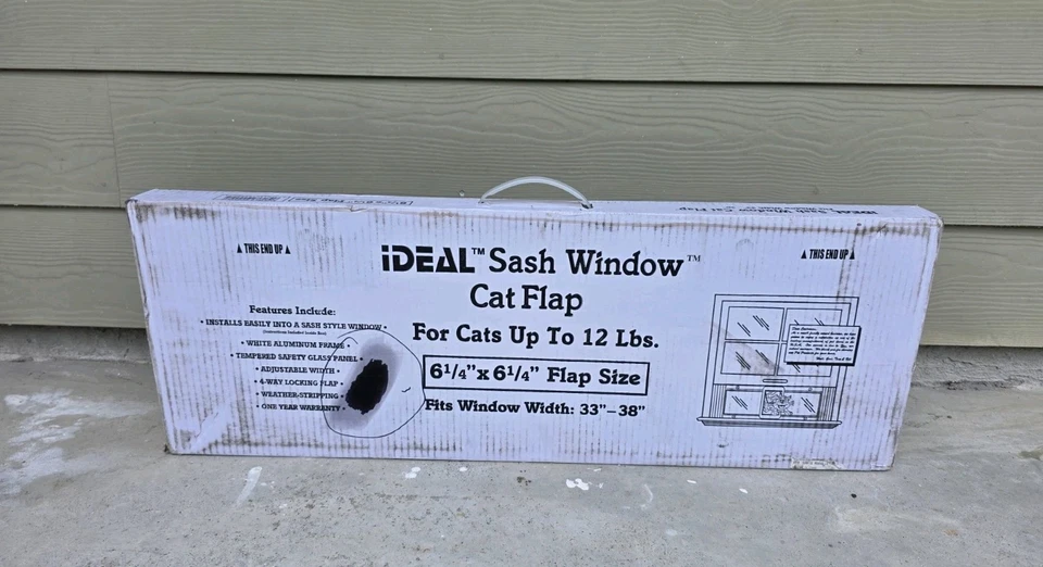 IDEAL Sash Window Cat Flap - 33-38 Inches Model 33SWDCF - Image 1 of 4
