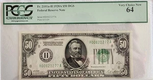 50$ 1928 Federal Reserve Note - Picture 1 of 2