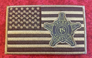 UNITED STATES SECRET SERVICE PATCH - MILITARY GREEN WITH VINTAGE STAR - Picture 1 of 4