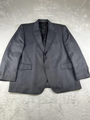 Blazer Circle S Para Hombres 50R Gris Western Abrigo Deportivo Chaqueta Vaquero a Rayas Foto 1 de 4
