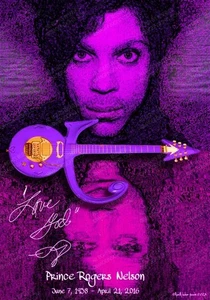 Prince Tribute Digital Art Photo Print 5" x 7" Very cool! - Picture 1 of 1