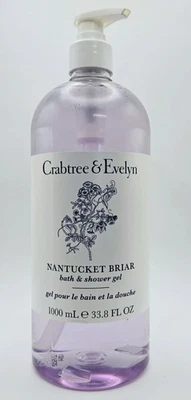 Gel de baño y ducha Crabtree & Evelyn Nantucket Briar JUMBO tamaño 33,8 OZ bomba Foto 1 de 2