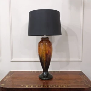 Art Deco Lamp Antique Mottled Glass in the Style of Charles Schneider Rewired - Picture 1 of 12