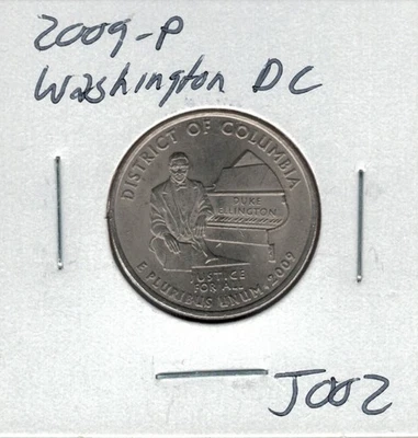 2009 P Washington DC Territories Quarter J002 !!!Free Shipping!!! - Image 1 of 3