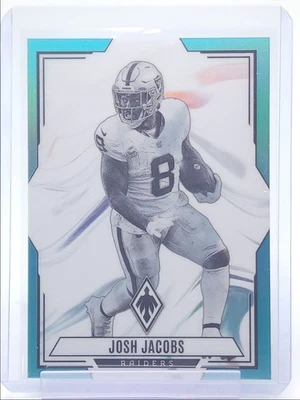 JOSH JACOBS 2023 PHOENIX FOOTBALL CONTOURS TEAL RAIDERS /150 Q4854 - Image 1 of 2