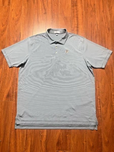 Peter Millar Golden Horseshoe Golf Club Blue Striped Polo Shirt Mens XXL - Picture 1 of 6