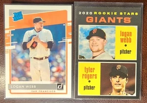 Logan Webb 2020 Rookie Lot x2 San Francisco Giants - Picture 1 of 5
