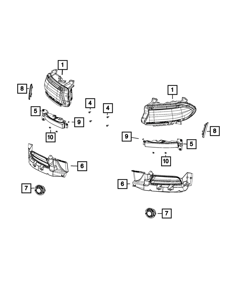 Genuine Mopar Headlamp Right 68294430AH - Изображение 1 из 1