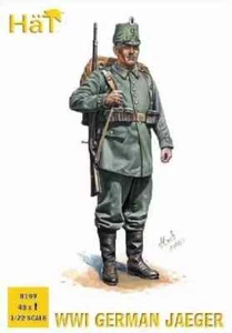 Hat #8199 WWI German Jaegers 48 Figures 1/72 scale Gray - Picture 1 of 2