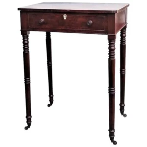 WORK STAND, Table, Nightstand, Neoclassical Regency, Drawer, Mahogany, c1810 29t - Picture 1 of 13