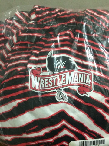WWE Wrestlemania 36 Zubaz Pants WWF Tampa Bay Florida WM XL Cover
