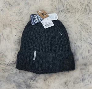 NWT TURTLEFUR ETHAN CHUNKY KNIT BEANIE HAT UNISEX BLACK ONE SIZE LOGO - Picture 1 of 5