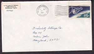 1967 cover Lt Colonel John D C Baldwin Blacksburg VA to Fidelity Stamp Co MD - Imagen 1 de 1