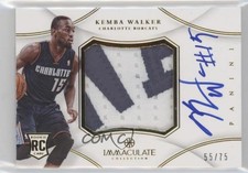 2012-13 Immaculate Premium Signatures /75 Kemba Walker RPA Rookie Patch Auto RC