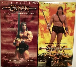Conan TV Series Heart of the Elephant & Making of 2 VHS Set USED Ralf Moeller - Bild 1 von 3