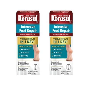 Kerasal Intensive Foot Repair Skin Healing Ointment for Cracked Heels and Dry - Picture 1 of 6