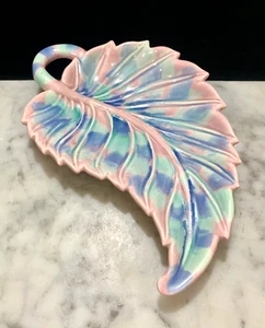 Leaf Vtg Royal Haeger Pottery USA large Mid Century Dish plate - Picture 1 of 16