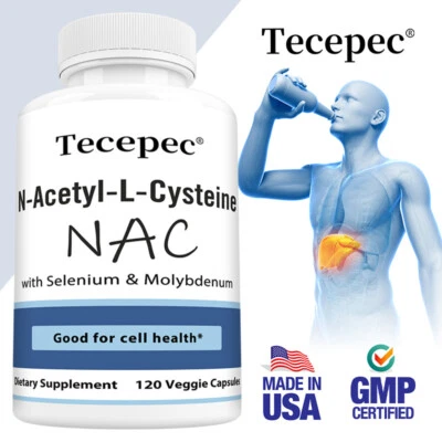 Suplemento de N-acetil-L-cisteína (NAC) apoyo a la función hepática, renal y pulmonar Foto 1 de 4