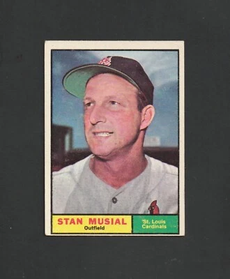 1961 Topps Stan Musial #290 ~~ St Louis Cardinals Icon ~~ Stan the Man! - Image 1 of 2