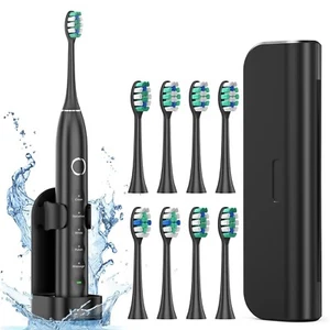 Electric Toothbrush with 8 Brush Heads, Sonic Toothbrush Rechargeable Gifts - Picture 1 of 10