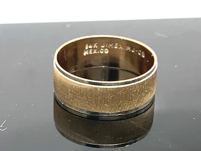 Alianza de boda oro 14k anillo de dos tonos 6 mm de ancho joyería patrimonial para mujer talla 5,5 Foto 1 de 4