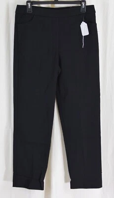 Alfred Dunner Womens Classic Allure Fit Pant Black Petite Size 8P - Image 1 of 3