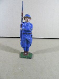 37T Vintage CBG Mignot France Soldier Lead French WWI H 5.3 CM On Base