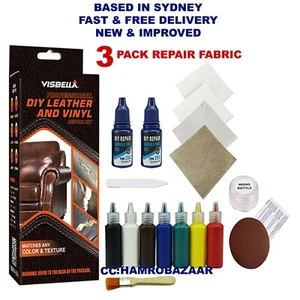 DIY Leather Sofa Chair Furniture Seats Bag Vinyl Repair Restore Kit filler patch - Picture 1 of 6