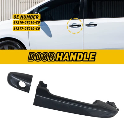 Черная передняя левая ручка внешней двери со стороны водителя для Toyota Sienna 2011-2016 годов выпуска - Изображение 1 из 4