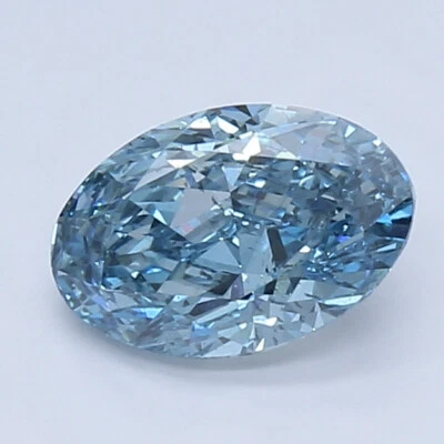 1.44 CT Blue Oval Lab Grown Diamond IGI Certified For Engagement Ring - Image 1 of 2