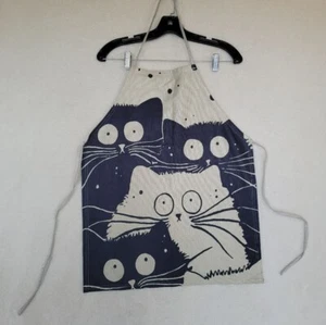 Süße Katzenschürze, Einheitsgröße, beige & marine, ohne Marke - Bild 1 von 3