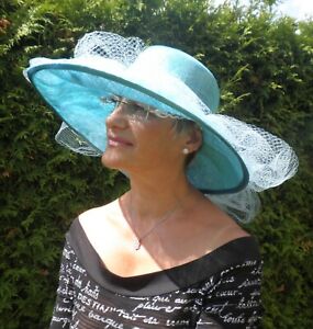 Damen Hut Anlasshut Farbauswahl Ascot Strohhüte Sommerhüte Festlich Elegant